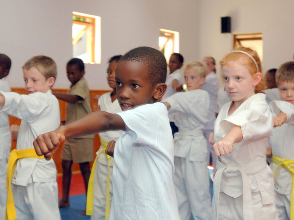 Karate training with Soon Pretorius