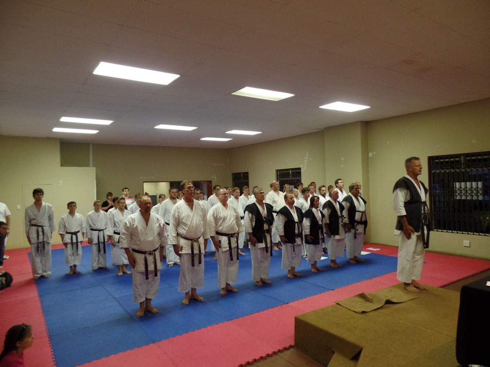 Group of karateka after training